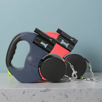 Retractable Dual Dog Leash with LED Light